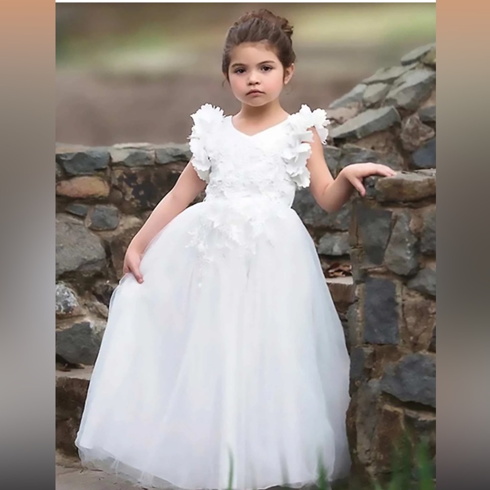 Trish Scully Bianca Gown 6 months to 12 months White Holiday Christmas occasion